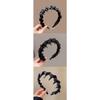 3pcs ruffled toothed headband audrey hepburn style non slip volumizing for women face wash daily hair accessories