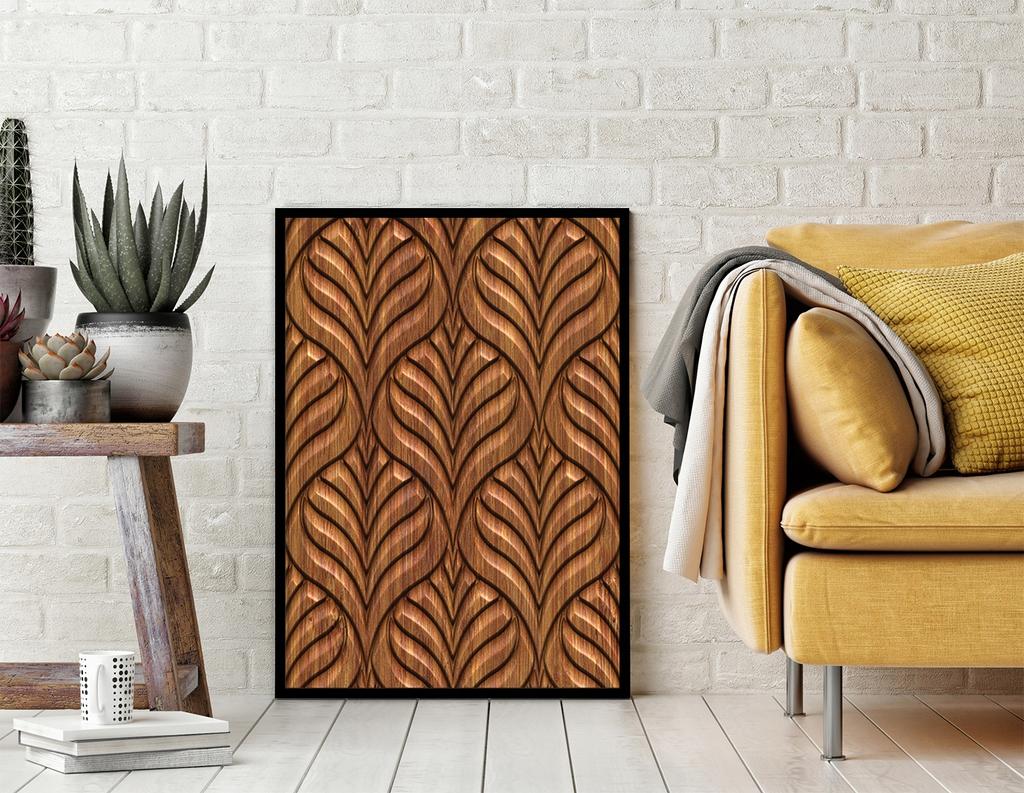 Picture poster In a frame 43x33 cm Wood P1151