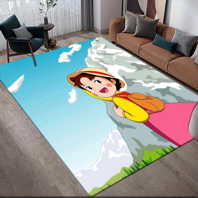 Heidi Flannel Pattern Square Carpet,Area Rug,Carpet Rug for Living Room Bedroom Sofa Playroom Decor,Non-slip Floor Mat