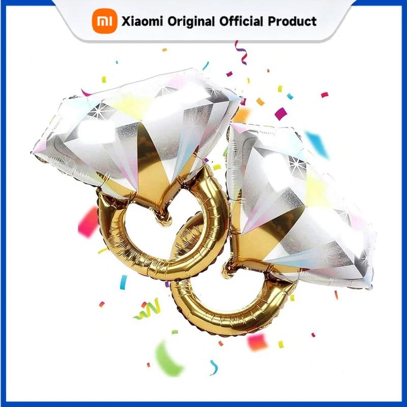 Xiaomi 4/2 шт. Свадебный Декор Алмазное Кольцо Фольгированные Шары Помолвочное Шарик в Форме Свадебного Кольца Девичник Аксессуары для Девичника