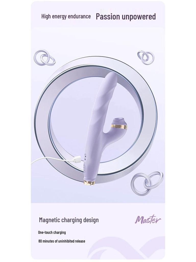 Jieshibang Master Series Thin Self-Retracting Vibrator - Fairy Purple Female Masturbator