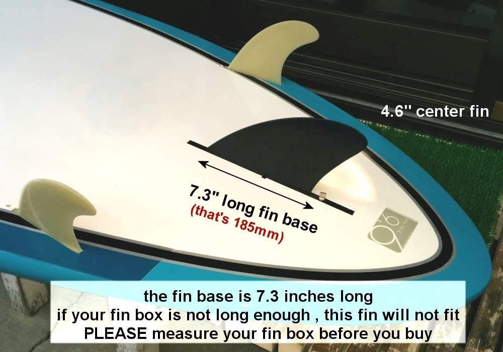 SaruSURF 12см Центральный плавник, Мягкий, 4,6" для лонгбордов, SUP-досок, надувных SUP-досок и падлбордов AIR7 (Винты в комплекте, Дымчато-черный)