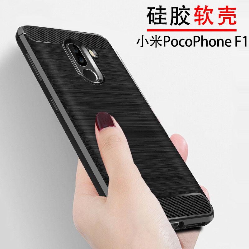 Применимо к чехлу для мобильного телефона Xiaomi Pocophone F1, защитному чехлу Xiaomi F1, мягкому чехлу из шлифованного ТПУ с защитой от падений