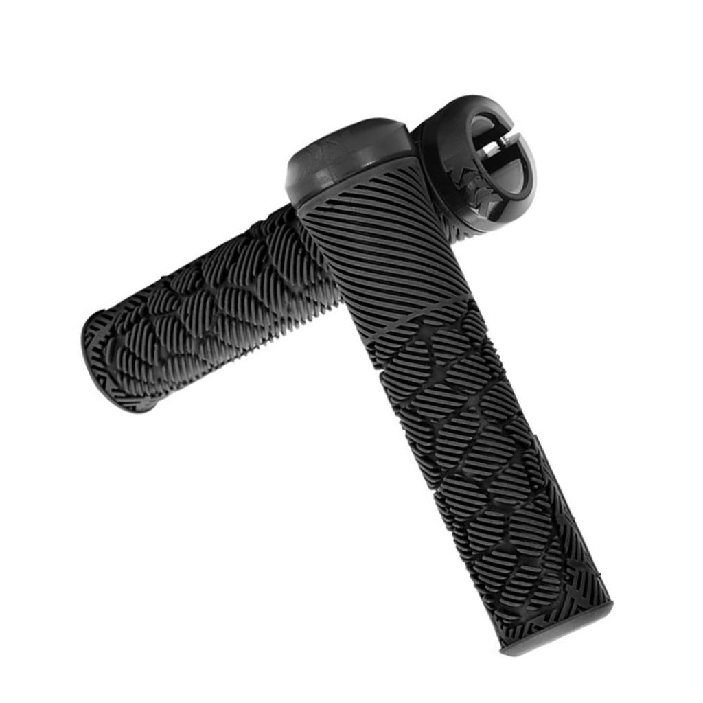 Bike Handlebar Grips Single Lock Non Slip Fits 22.2mm Handle for Mountain Commuter Folding Bikes Black