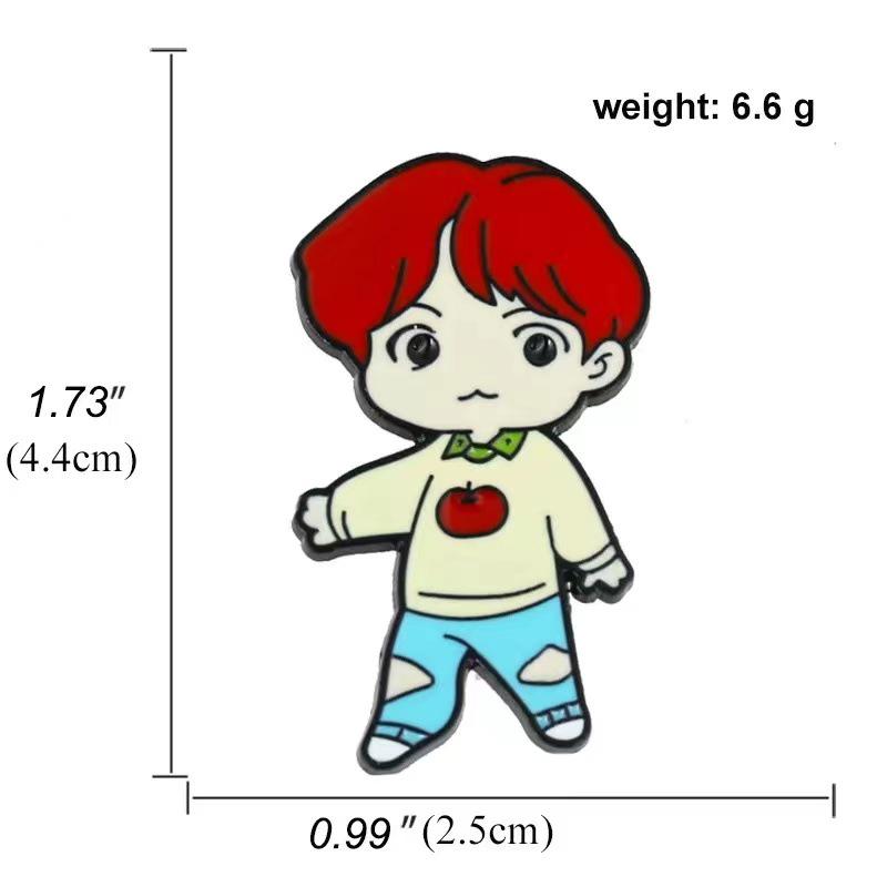 Японская мультяшная брошь с капельным маслом: Модный металлический значок для одежды и сумок