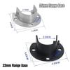 304 Stainless Steel Flange Seat 2PCS Wardrobe Hanger Rod Bracket Robust Fixing Hardware Holder for Closet Bar Support