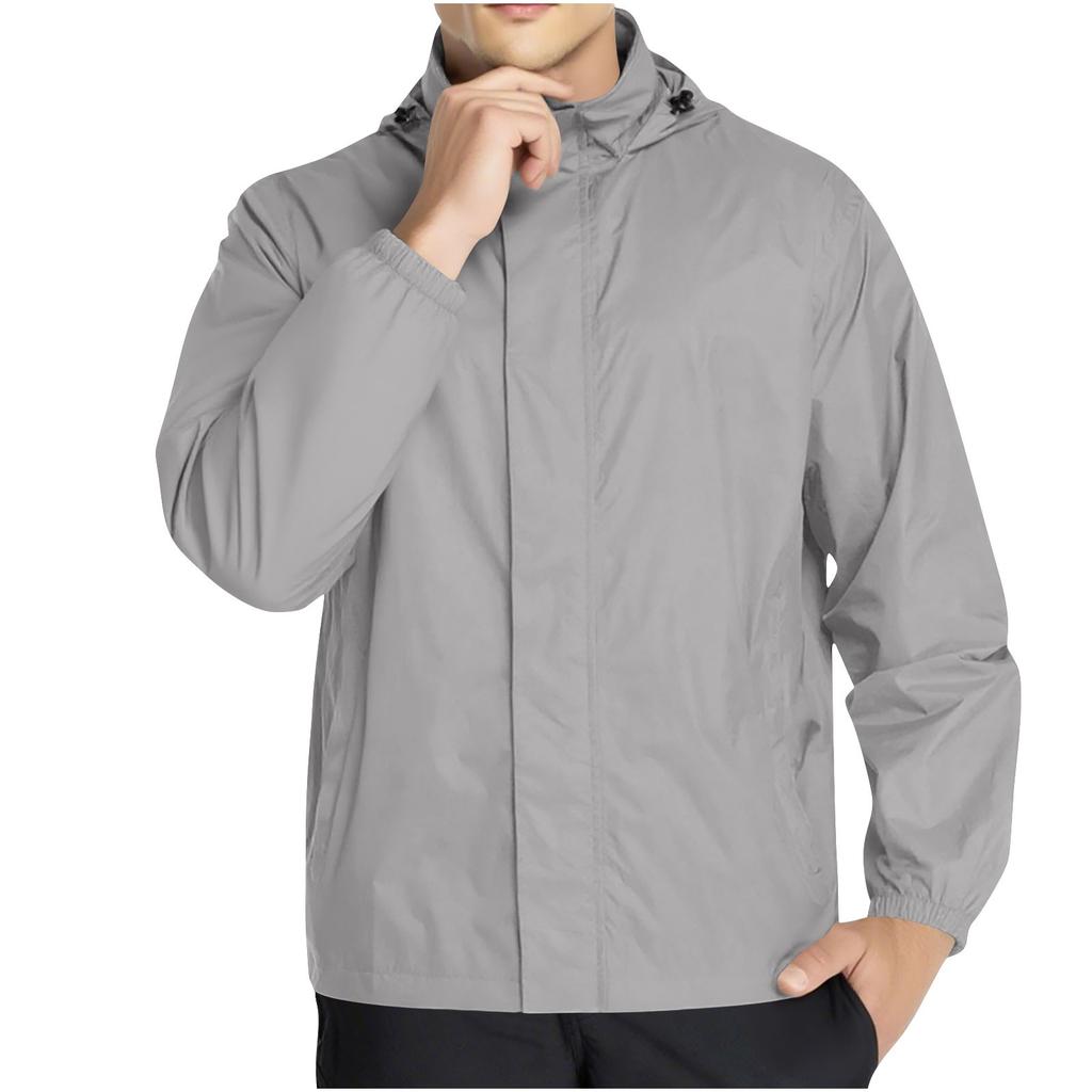 Rain Jacket Men Raincoat Running Waterproof Windproof Travel Hiking Cycling Rain Coat