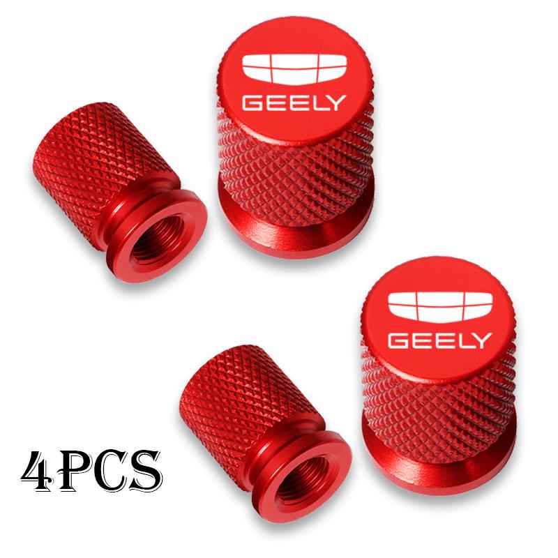 for Geely Atlas Coolray Emgrand EC7 EC8 X7 EX7 CK2 Car Wheel Tire Valve Caps Tyre Stem Covers Airdust Waterproof