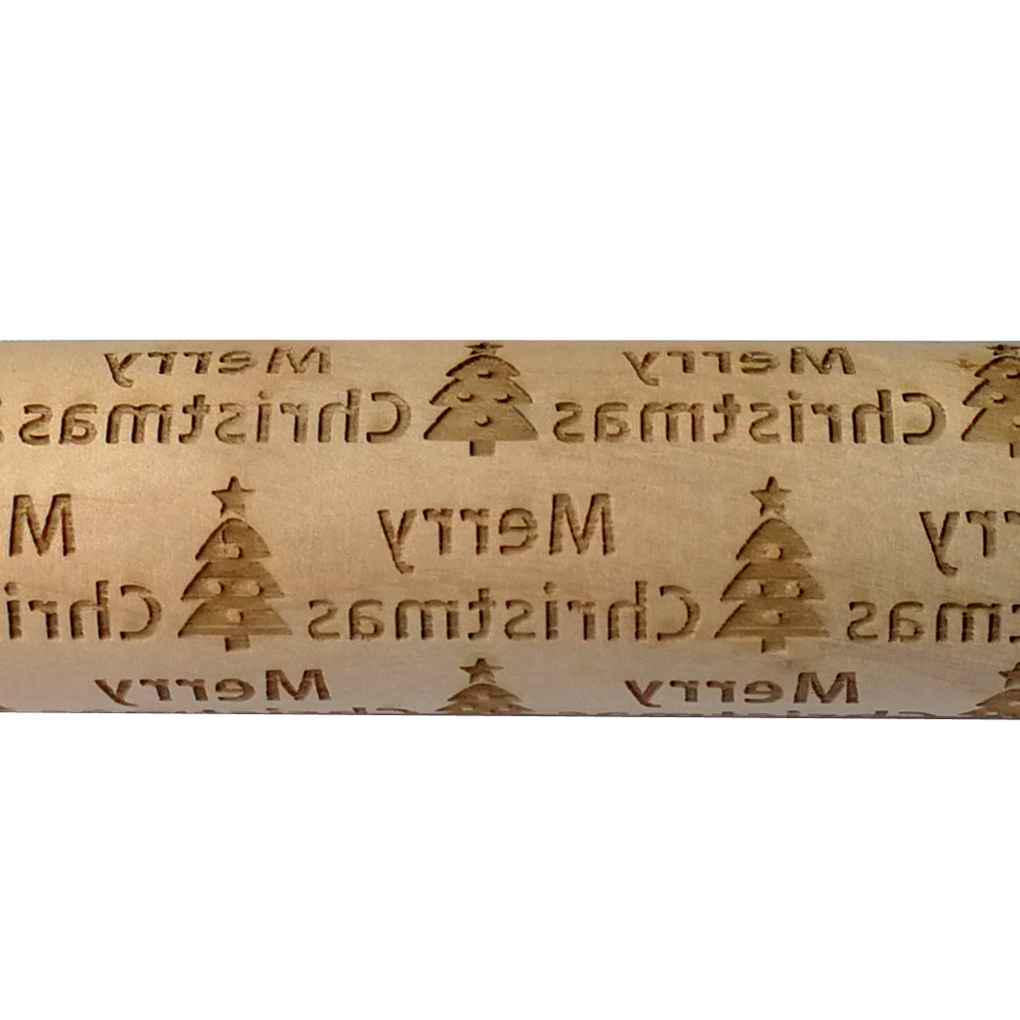 Деревянная скалка Тиснение Выпечка Печенье Лапша Бисквит Помадка Рождество