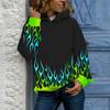 Женская повседневная блузка с длинным рукавом и принтом бабочки тай-дай, свитер с капюшоном