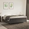 3144694 vidaXL Bed with Box Spring and Mattress Dark Grey 180x200cm Velvet