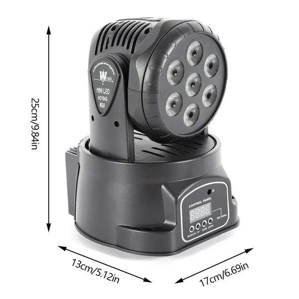 Модернизированная 120 Вт 7 светодиодов с подвижной головкой RGBW DMX512 с дистанционным управлением сценическое освещение DJ оборудование дискотека вечерние огни бар