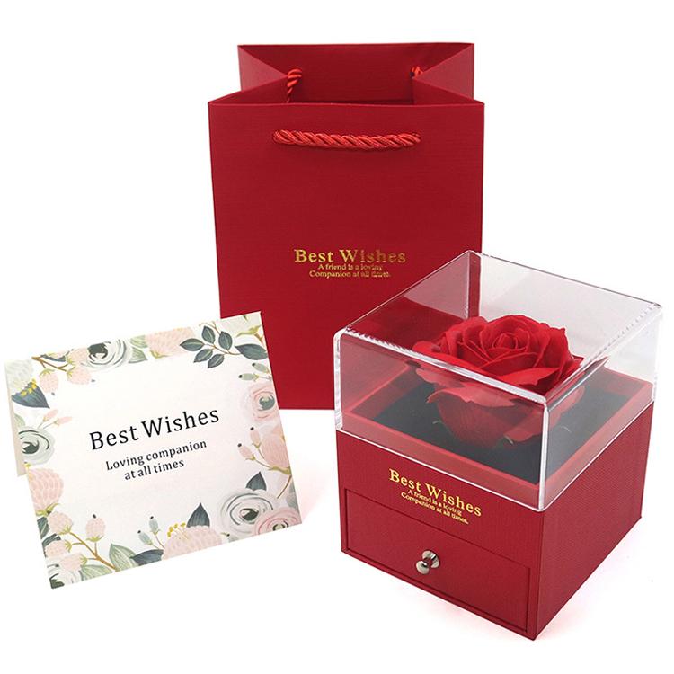 2023 Exquisite Jewelry Rose Box Charming Gifts for Girl Friends on Valentines Mother's Day Halloween Back to School