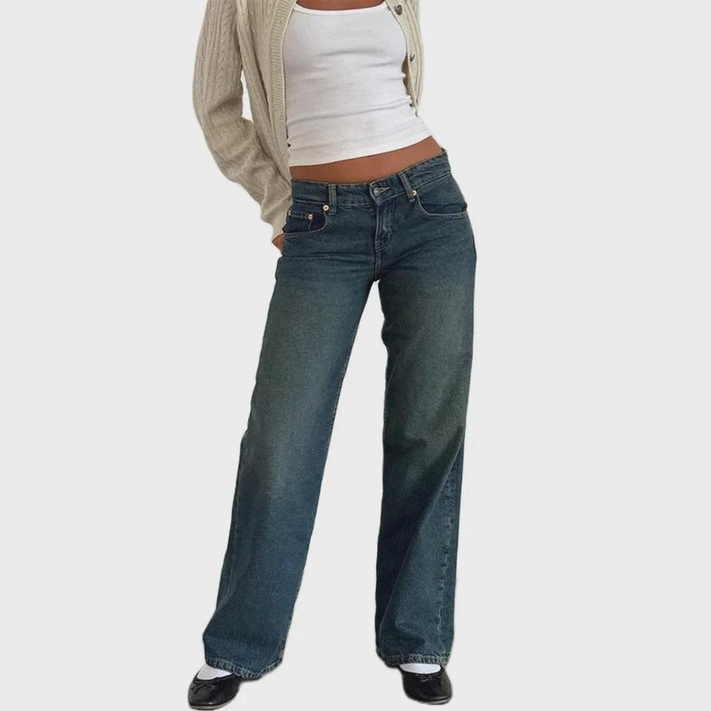 Высококачественные европейские и американские женские прямые джинсы