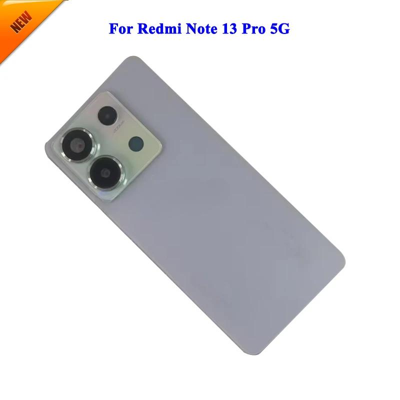 Корпус задней крышки класса AAA с объективом камеры для Xiaomi Redmi Note 13 Pro 5G, задняя крышка с клейкой основой.