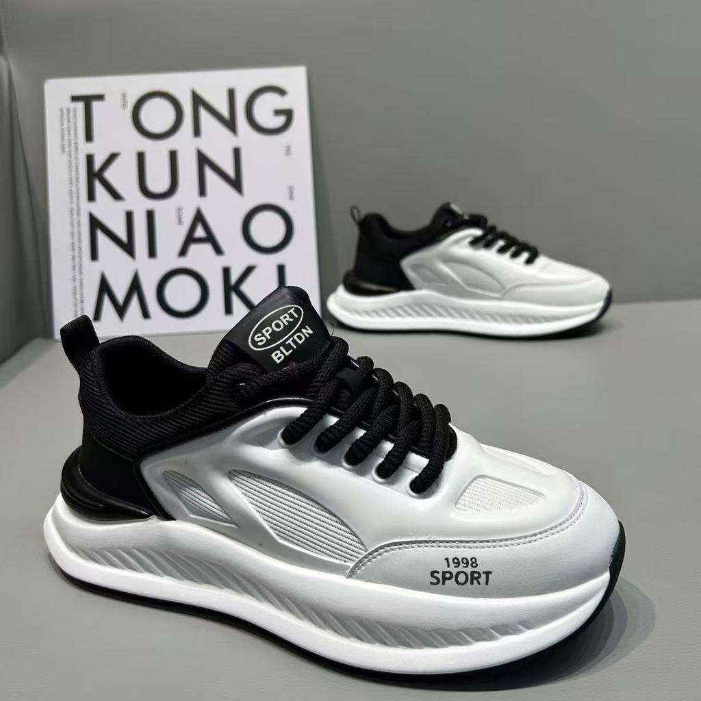 New Summer Men's Shoes Breathable Mesh Sports Shoes for Youth Running Versatile Casual Thick-soled Shoes