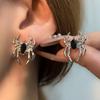 Панк Серьги-гвоздики из нержавеющей стали Пауки Черные Серьги для Мужчин и Женщин Винтажные Хип-Хоп Рок Пирсинг Серьги