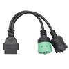AB34-OBD2 Диагностический инструмент для грузовиков 16-контактный кабель SAE J1708 CAN J1939 Разъем- OBD на OBD2 6-контактный 9-контактный для Cummins