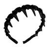 Rhinestones Hair Accessories with Teeth Hoop Vintage Hairs Bands High Cranium Wide Beaded Bling Head Band for Women Girls