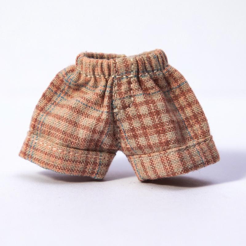 Ручная работа Брюки для куклы Ob11 Одежда Джинсовые шорты в клетку Аксессуары для кукол Для Penny, Molly, Obitsu11, Gsc 1/12 Bjd кукол
