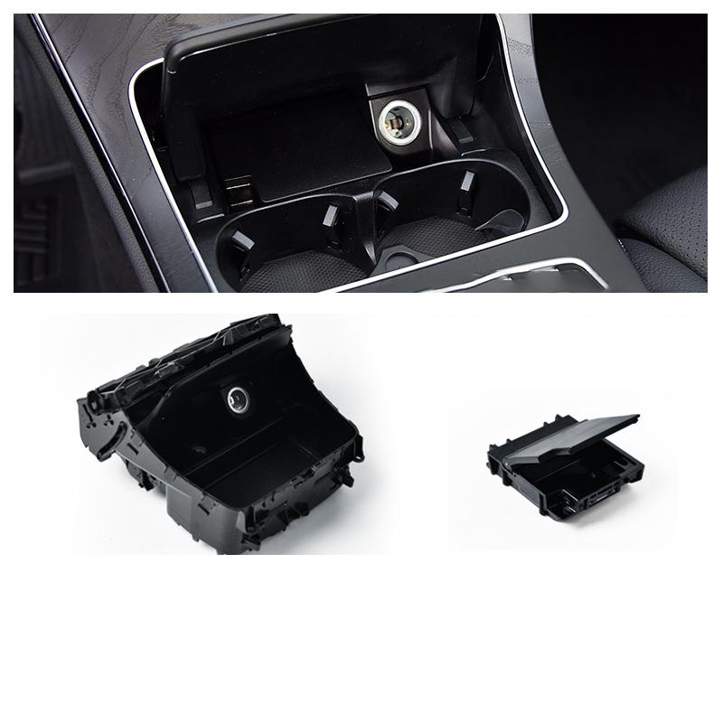 For Mercedes Benz C-Class GLC Central Armrest Box Ashtray W205 Central Control Cup Holder Decorative Strip Car Cup Holder