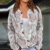 Women's Valentine's Day Print Long Sleeve Knit Cardigan Button Jacket