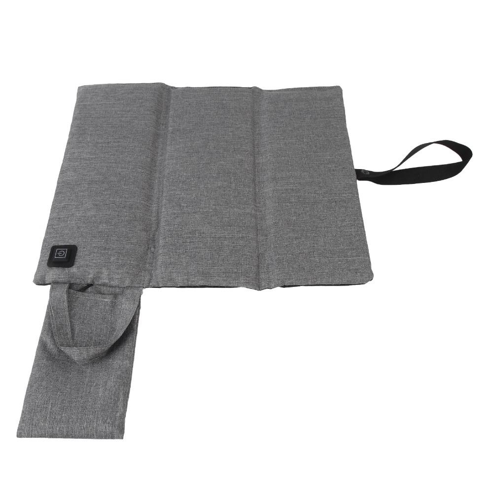600D Oxford Fabric USB Heating Pad 3-Fold Adjustable Heated Camping Chair Pad Office