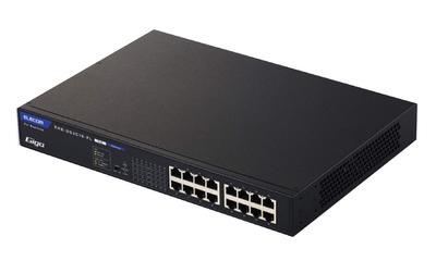 Elecom Корпоративный коммутационный концентратор, совместимый с гигабитным Ethernet, PoE, 16 портов, модель блока питания, небольшой корпус, без вентилятора, 3 года гарантии, неинтеллектуальный, встроенный