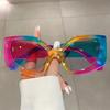 Новые женские солнцезащитные очки Polygon Винтажные многоградиентные конфетные оттенки Модный брендовый дизайнерские очки для путешествий