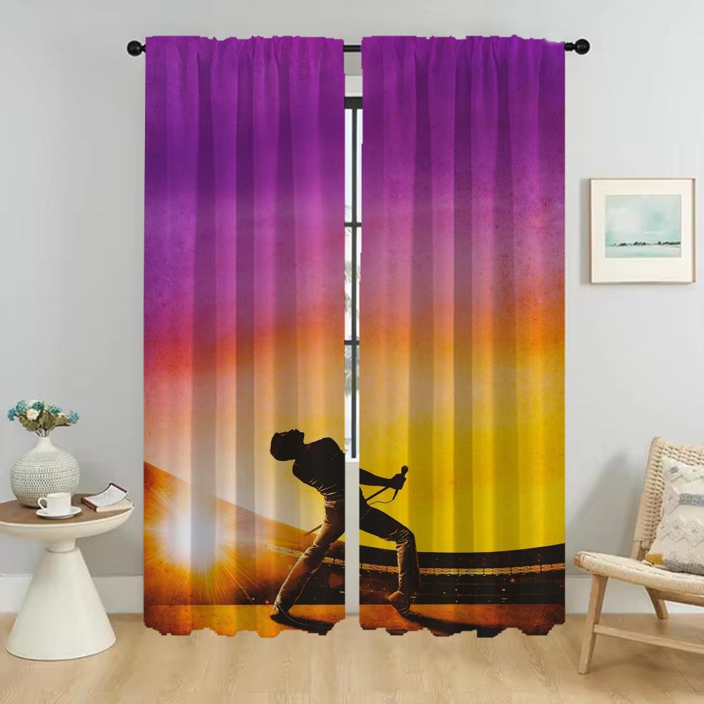 Кухонные шторы для гостиной Rock-Queenes Shades Halloween Decoration Window Curtain Partition Home Interior Curtains Camera