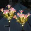 Solar Lily Lights Garden Light Flowers Outdoor Waterproof Solar Stake Lights for Back Yard  Pathway Patio