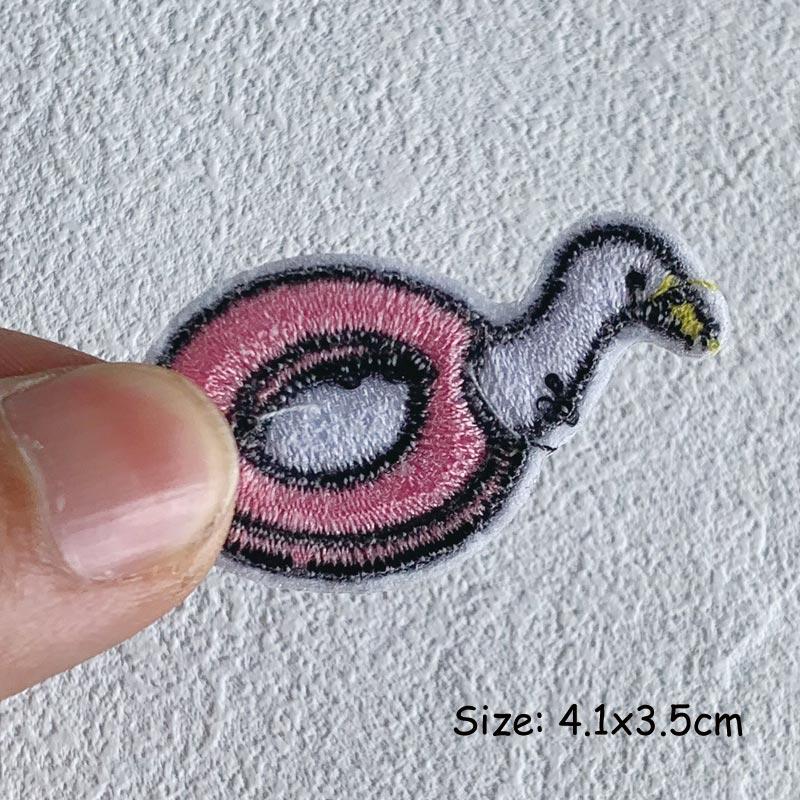 Cartoon Animals Embroidered Iron Patch For Clothing DIY Striped Sewing Patch