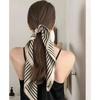 Trendy Square Silk Scarf Double Sides Black White Head Handkerchief 70*70cm Handbag Wraps Hair Scarf Female
