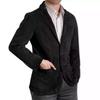 Stylish Formal Handmade Designer Genuine Soft Lambskin Suede Blazer Men's Black