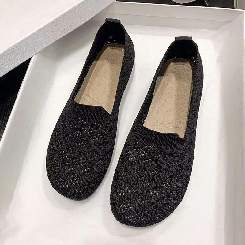 Summer Women Ballet Flats Slip On Women Nurse Shoes Sweet Hollow Summer Female Shoes Casual Women's Flats