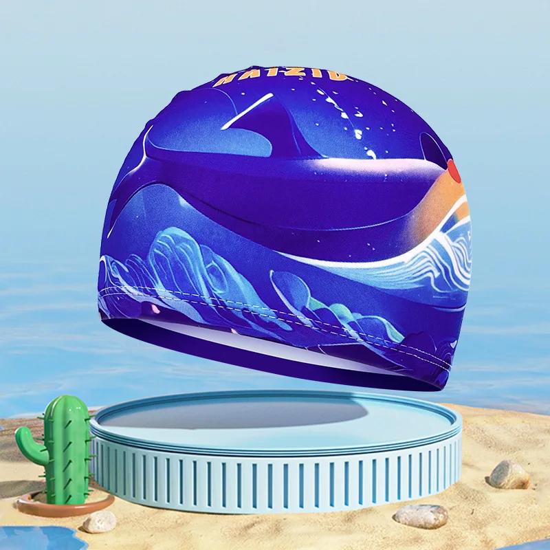 Детские шапочки для плавания для мальчиков и девочек, милые шапочки для плавания с героями мультфильмов, эластичные, мягкие, детские шапочки для плавания с принтом, аксессуары для бассейна