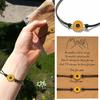 1 Set Friendship Card Bracelets Sunflower Dripping Oil Adjustable Bracelets for Daily Wear