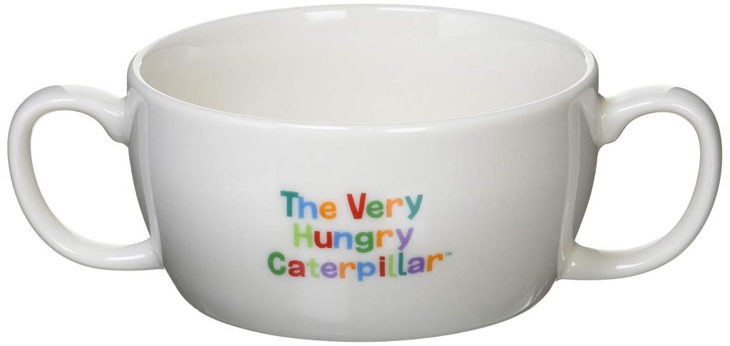 Kaneshotouki Very Hungry Bullion Handed Soup 210ml Tableware White 807137 "The Caterpillar" Children's (Two Cup) Children's