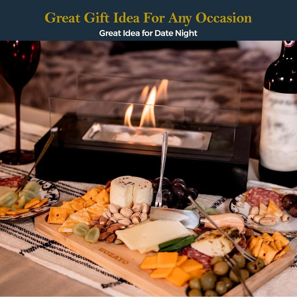 Safer Tabletop Fire Pit Smokeless Portable Smores Maker Small Ethanol Fireplace Housewarming