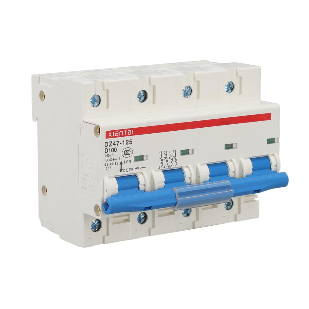 Малый автоматический выключатель 4P 100A 400V Питание Огнестойкий Низковольтный Тип для установки на DIN-рейку Миниатюрный Автоматический Выключатель