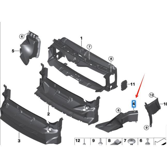 BMW 4 Серии F32/F33 Тормозные воздухозаборники (Детали 51748054529, 51748054530)