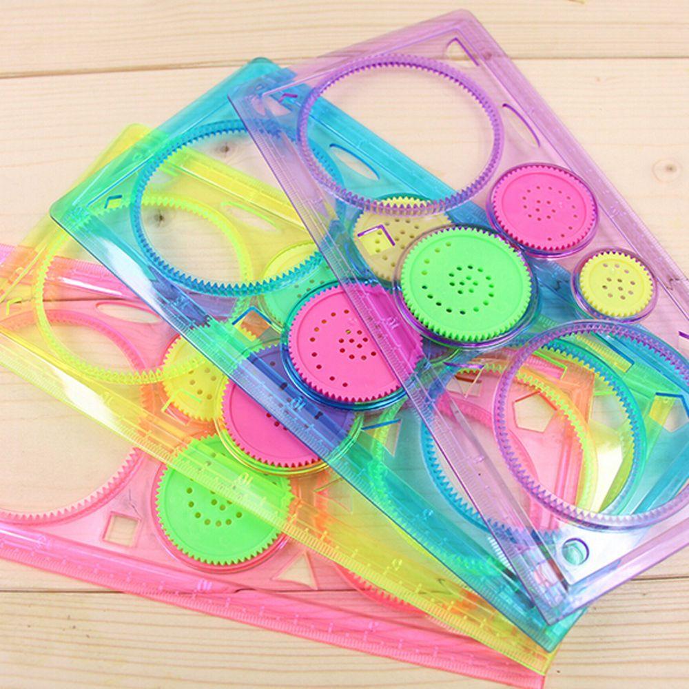 HOT Drawing Art Drafting Stencil Spirograph Ruler Stationery Geometric Spiral Tool