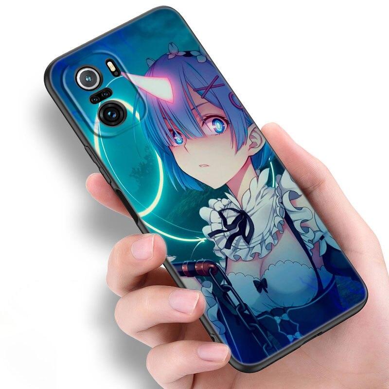 Чехол для телефона Anime Cute REM для Xiaomi Mi POCO X3 NFC GT M4 M3 12 11T 10T Pro A3 11 Lite NE 5G 12X 11i F3, мягкий черный чехол из ТПУ