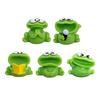 Mini Frog Figurines Cartoon Big Mouth Chorus Frog Statue for Moss Landscape Flower Pot Accessories Resin Miniature Desktop Ornament for Car Home Decor
