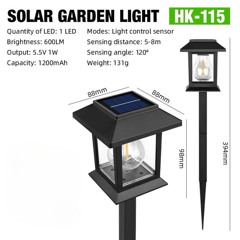 Светодиодный водонепроницаемый солнечный светильник, уличный солнечный садовый фонарь, освещение для дорожек, ландшафтное освещение для газона, патио, двора, украшения дорожек