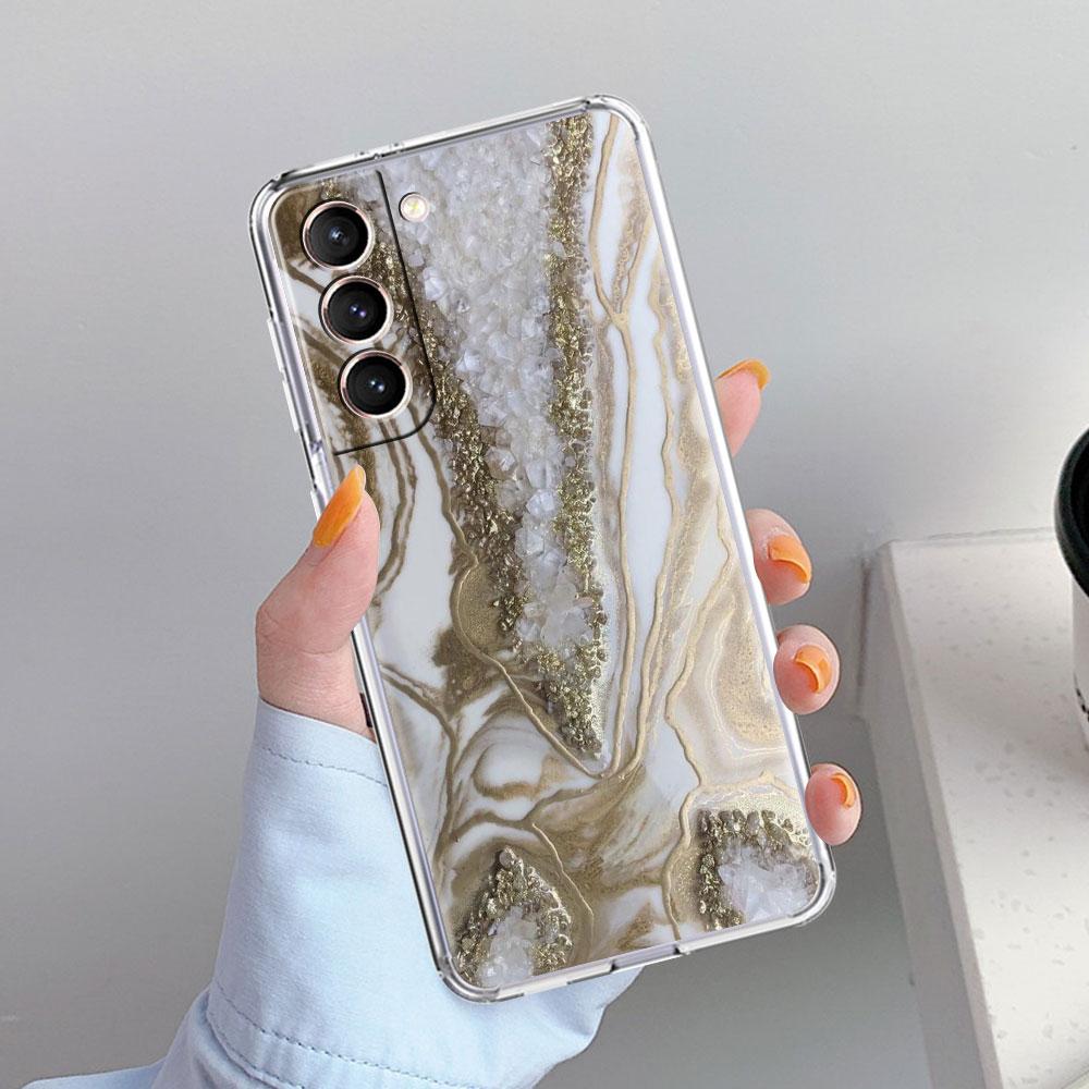 Прозрачный чехол для телефона Samsung Galaxy S21 Ultra S20 FE S10 Plus S9 S8 Note 20 10 Мягкий силиконовый чехол с роскошным мраморным узором