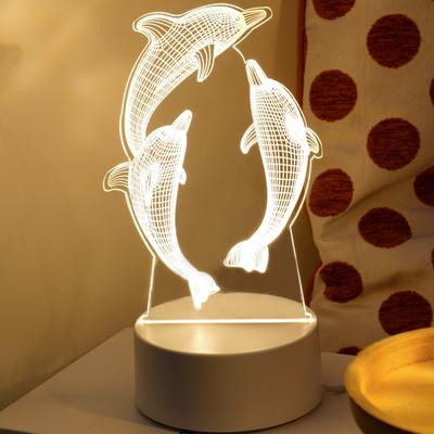 USB 3D Ночник в виде кита - Идеально для создания атмосферы в спальне и декора офиса, идеальный подарок на День благодарения, дни рождения