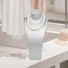 Necklace Bust Display Stand Jewelry Holder Photo Prop, PU Leather Selling Storage Rack Shop