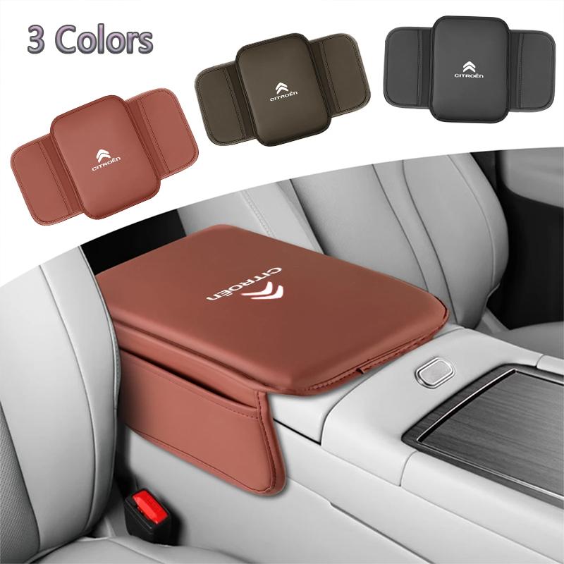 AIU1 Car Armrest Box Pad Storage Bag Elbow Support Mat Leather For Citroen C4 C3 C1 C2 Berlingo Celysee Cactus Picasso Saxo C Elysee