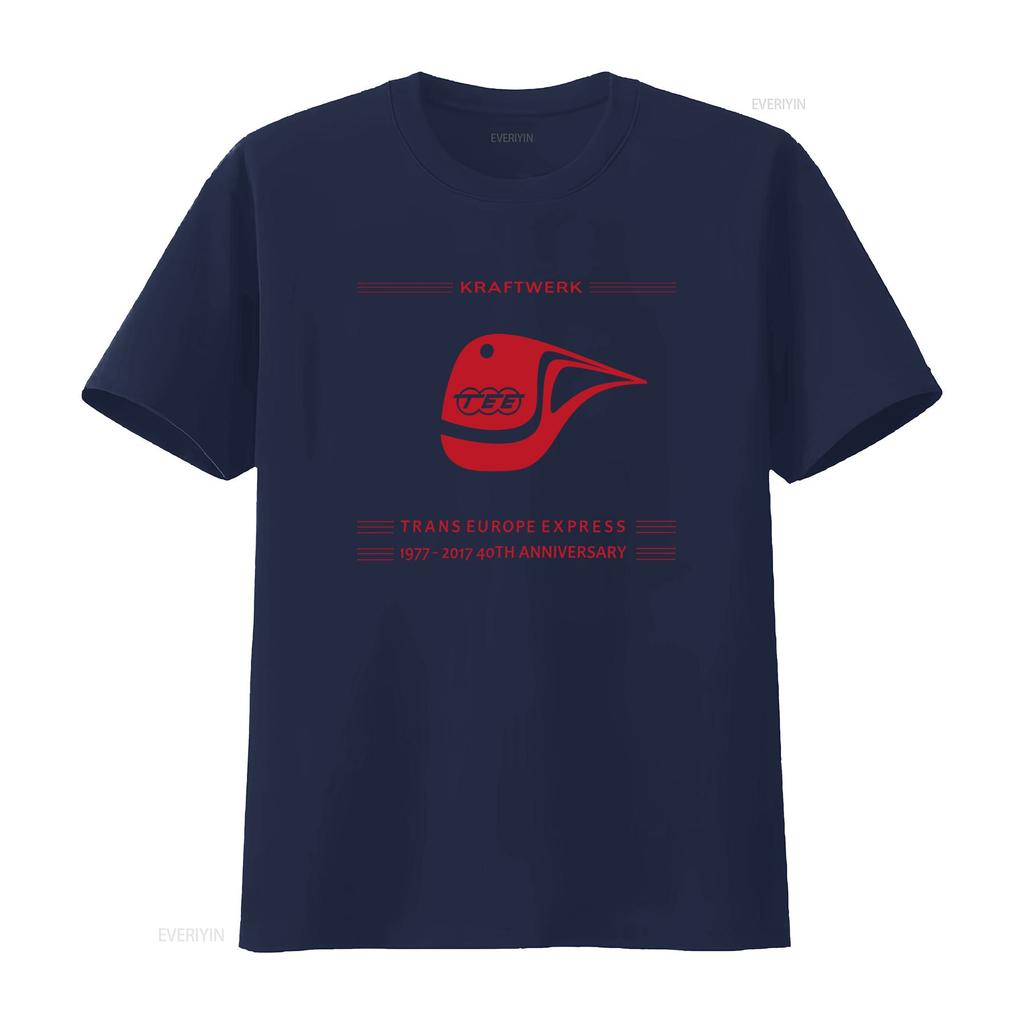 Kraftwerk Trans Europe Express 40th Anniversary T Shirt Vintage Electronic Music Band vintage Washed Top For Everyday Wear Soft